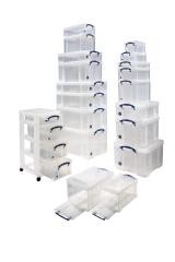 REALLY USEFUL Stapelbox, mit Deckel, Volumen 19 l, LxBxH 395 x 255 x 290 mm, VE 2 Stk.