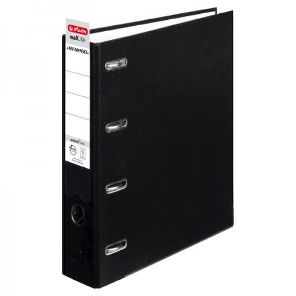 Herlitz Doppelordner 10842250 2xDIN A5 quer 75mm schwarz