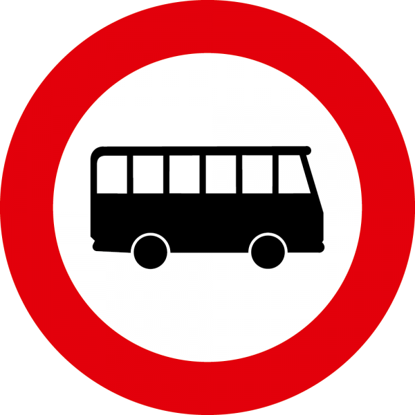 §52/7f Fahrverbot für Omnibusse Formline Scotchlite Typ1 | Formline