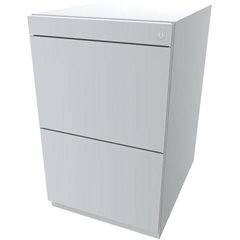 Standcontainer Note™, mit 2 Hängeregistraturen, Höhe 698 - 731 mm, ohne Top, verkehrsweiß.