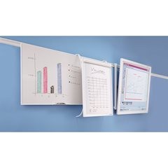 Whiteboard für Doppel-Schienensystem, Stahlblech, emailliert, BxH 1200 x 900 mm.