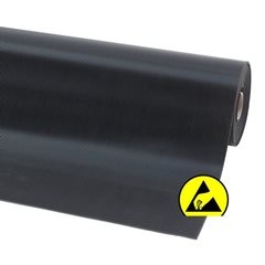 ESD, Rib 'n' Roll, LxB 1500 x 1200 mm, schwarz.