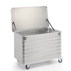 Alu-Kastenwagen, Vollwand, mit Deckel, Volumen 656 l.
