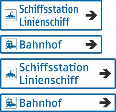 §53/13c Wegweiser| zweizeilig flache Ausführung