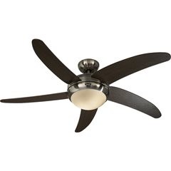 Deckenventilator ELICA, ohne Fernbedienung, Wenge / Chrom gebürstet.