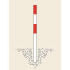 Sperrpfosten Morion, zum Einbetonieren, 70 x 70 mm, feuerverzinkt.