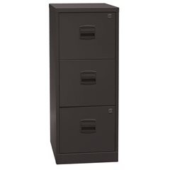 Hängeregistraturschrank PFA, 3 Schübe, schwarz.