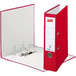 Ordner Color, PP, Einsteckrückenschild, A4, 80 mm, rot