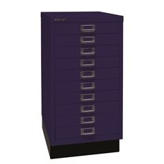 MultiDrawer™ 29er Serie, mit Sockel, DIN A3, 10 Schubladen, oxfordblau.