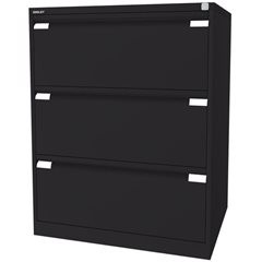 Hängeregistraturschrank, 2-bahnig, 3 Schübe, DIN A4, anthrazitgrau.