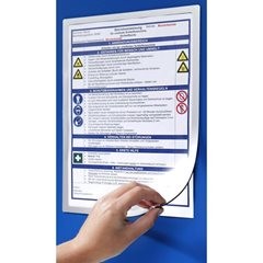 Dokumententasche, magnetisch, Rahmen farbig, für DIN A4, VE 10 Stück.