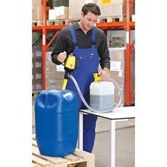 Elektrisches Behälterpumpen-Set, Pumpwerk aus Niro (rostfreier Stahl), Tauchtiefe 1000 mm.