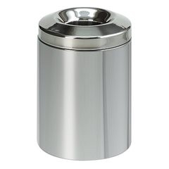 Sicherheits-Papierkorb, Edelstahl, selbstlöschend, Volumen 7 l, HxØ 277 x 207 mm, glänzend.