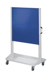 Werkzeug- und Materialwagen, Grundwagen mit 2 x 2 Lochplatten, Länge 800 mm, grau.