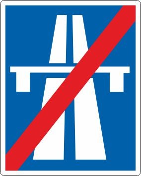 §53/8b Ende der Autobahn | flaches Verkehrszeichen