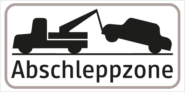 §54/5 Abschleppzone | flaches Verkehrszeichen