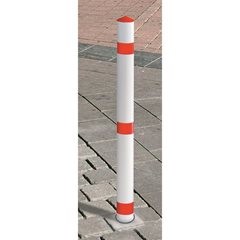 Sperrpfosten aus Kunststoff, zum Einbetonieren, mit Spitzkopf.
