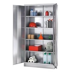 Edelstahl-Werkzeugschrank, mit 4 Fachböden, HxBxT 1950 x 1000 x 500 mm.