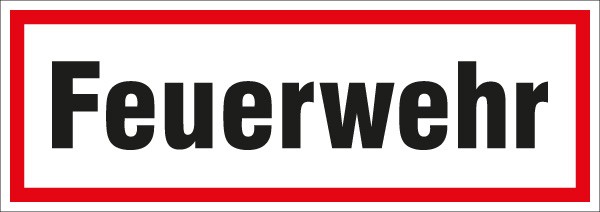 Hinweis-Aufkleber Feuerwehr 297x105mm