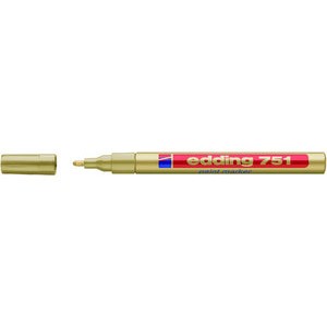 Lackmarker, 751, Rundspitze, 1 - 2 mm, Schreibf.: gold