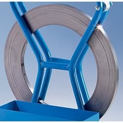 Stahlband, für Bandabroller, Spezialspule, Bandbreite 16 mm.