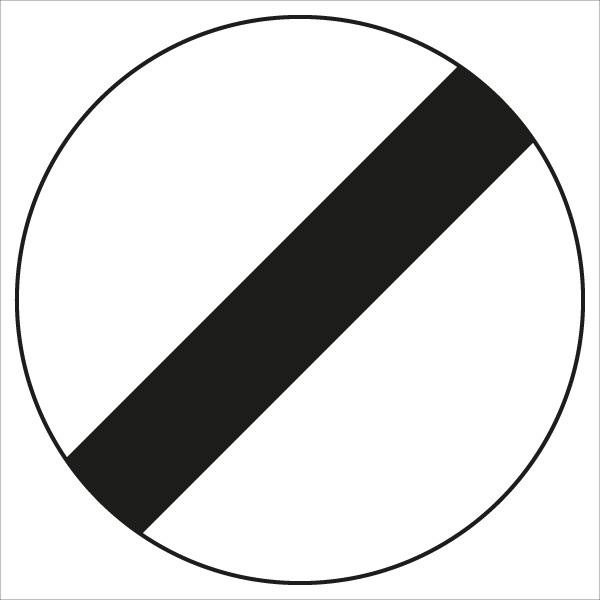 §52/11 Ende von Verboten oder Beschränkungen | flaches Verkehrszeichen