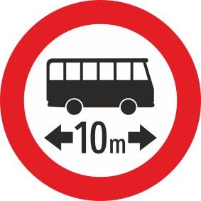 §52/7f Fahrverbot für Omnibusse mit Längenangabe | Alrond Verkehrszeichen