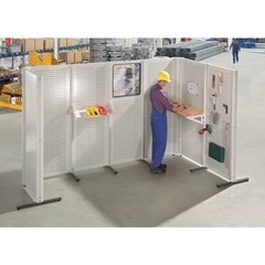 Industrie-Trennwandsystem, Grundelement, Breite 800 mm, anthrazitgrau.
