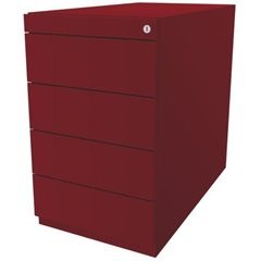 Standcontainer Note™, mit 4 Universalschubladen, Tiefe 775 mm, kardinalrot.
