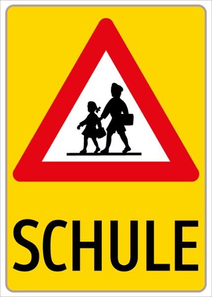 Par. 50/12 Kinder + SCHULE | flaches Verkehrszeichen