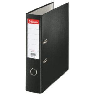 Ordner Economy, PP-kaschiert, Einsteckrückenschild, A4, 75 mm, schwarz