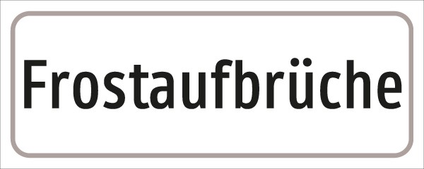 §54/5 Zusatztafel Text: Frostaufbrüche