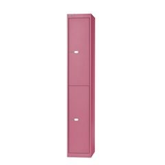 OFFICE Garderobensystem, Tiefe 457 mm, 2 Fächer mit je 1 Kleiderhaken, pink.