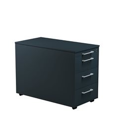 Schubladencontainer auf Rollen, HxT 570 x 800 mm, 3 Schubladen, anthrazitgrau/ anthrazitgrau / anthr