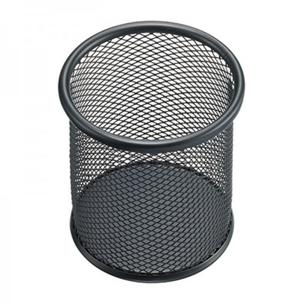 helit Stifteköcher Mesh H2518195 9x10cm rund 1Fach Metall schwarz
