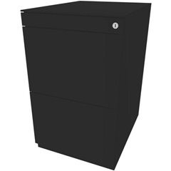 Standcontainer Note™, mit 2 Hängeregistraturen, Höhe 704 - 737 mm, mit Top, schw