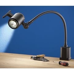 LED-Flexarm-Maschinenleuchte IP65, Anschlussspannung 100 - 240 V, mit Magnetfuß.