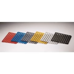 Kunststoff-Bodenrost, Polyethylen, 500 x 500 mm, stabil, VE 20 Stk, lichtgrau.