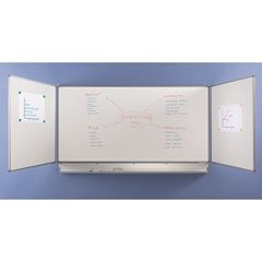 Wand-Klapptafel, Stahlblech, emailliert, BxH 4060 x 1030 mm.