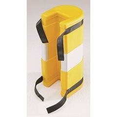 Pfostenschutz, aus Polyethylen, gelb, für Pfostenbreite 90 mm.
