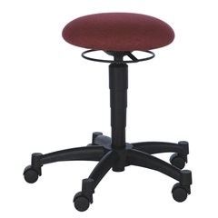 Hocker BALANCE 10, mit Orthositz, Ø 350 mm, bordeaux.