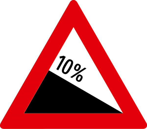 §50/7 Gefährliches Gefälle Formline Scotchlite Typ1 | Formline