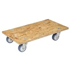 Transportroller aus OSB-Platte, VE 2 Stk, rechteckig, LxBxH 575 x 300 x 115 mm.