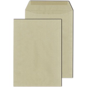 Versandtasche, o.Fe., gummiert, B4, 110 g/m², Recycling, grau