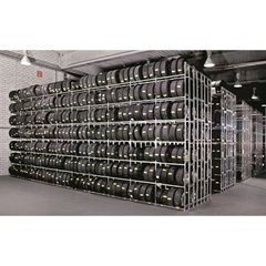 Reifenregal, verzinkt, Blockregal, 4 Ebenen, Anbaufeld.