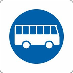 §53/24 Straße für Omnibusse | flaches Verkehrszeichen