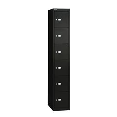 OFFICE Schließfachsystem, Tiefe 457 mm, 6 Fächer, schwarz.