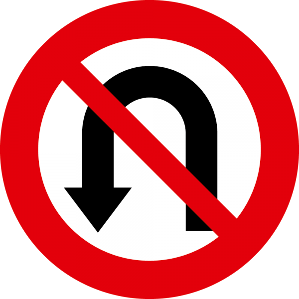 §52/3c Umkehren verboten flach Scotchlite Typ1 | Flach