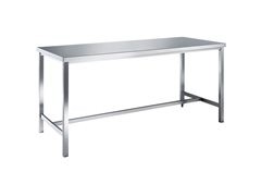 Edelstahl-Arbeitstisch, 1 Mittelstrebe, Breite 1500 mm.