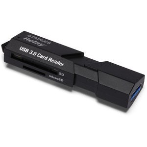 Kartenleser Relay®, USB 3.0, abwärtskomp. zu 2.0, Schieber, schwarz